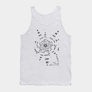 Galaxy geometric black and white abstract Tank Top